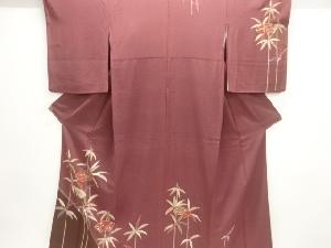 金彩手描き友禅竹笹模様訪問着